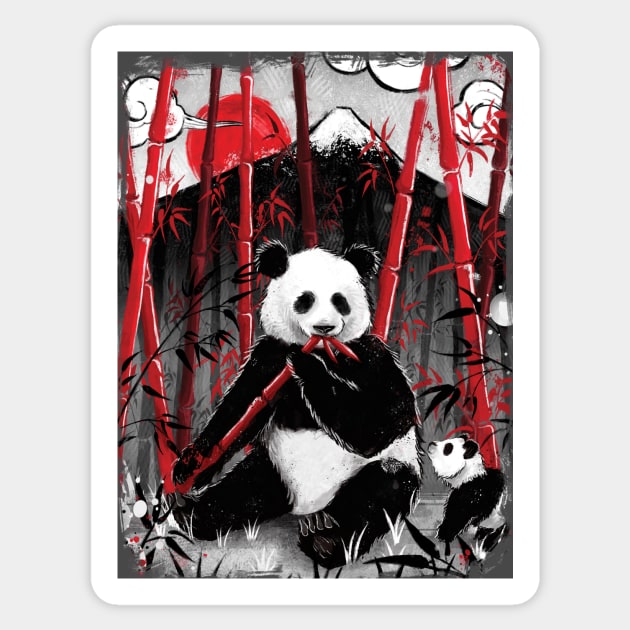 Panda bear Sticker by RubyArt